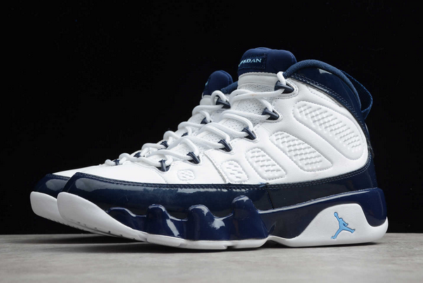 jordan 9 unc white university blue midnight navy shoes - Click Image to Close