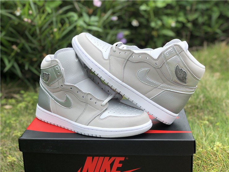 latest jordan 1 japan grey white metallic silver shoes