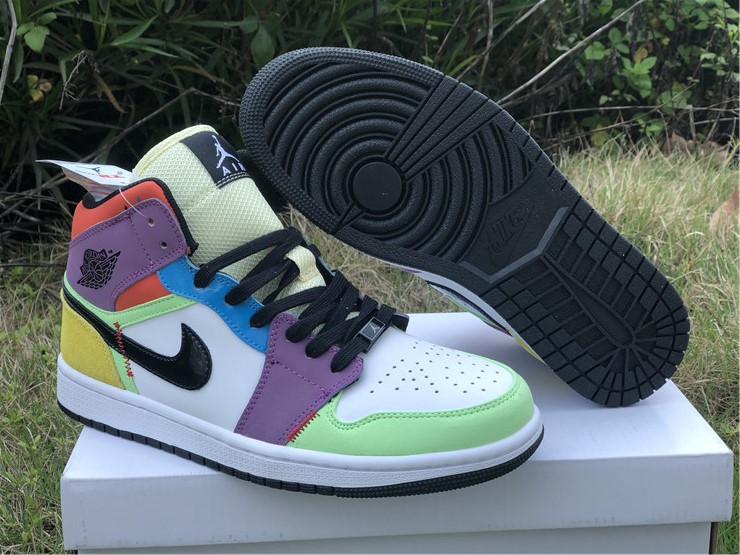 new style jordan 1 mid se lightbulb multicolor shoes - Click Image to Close