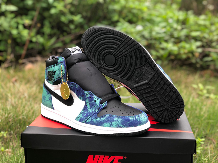 newest jordan 1 high og tie dye shoes