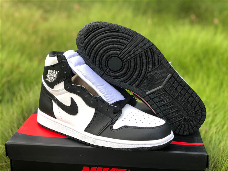 newest jordan 1 retro high black white lover shoes