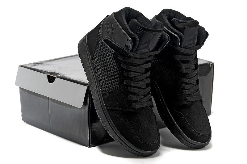 2013 Jordan 1 Retro High All Black - Click Image to Close