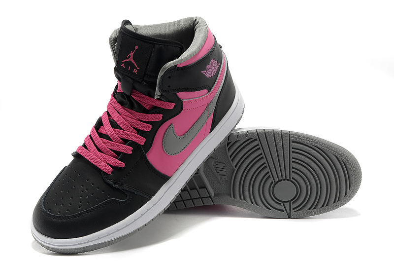 2013 Jordan 1 Retro High Black Pink White - Click Image to Close