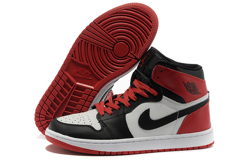 2013 Jordan 1 Retro High Black White Red - Click Image to Close