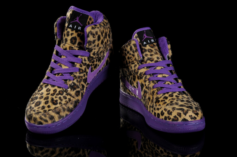 Cheap 2013 Air Jordan 1 Leopard Purple For Women