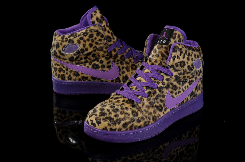 Cheap 2013 Air Jordan 1 Leopard Purple For Women