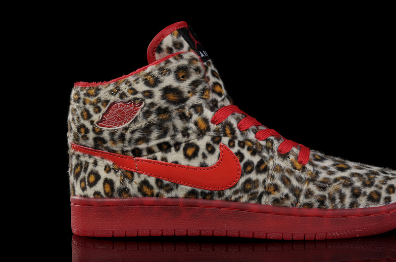 Cheap 2013 Air Jordan 1 Leopard Red For Women