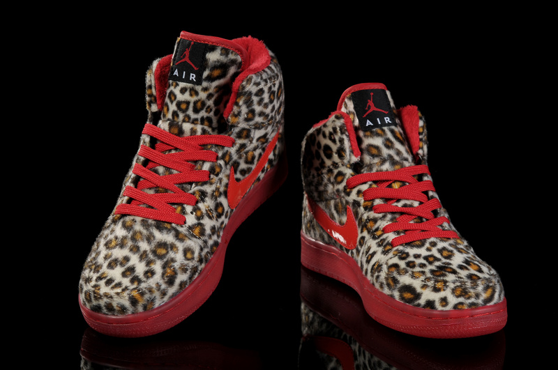 Cheap 2013 Air Jordan 1 Leopard Red For Women - Click Image to Close