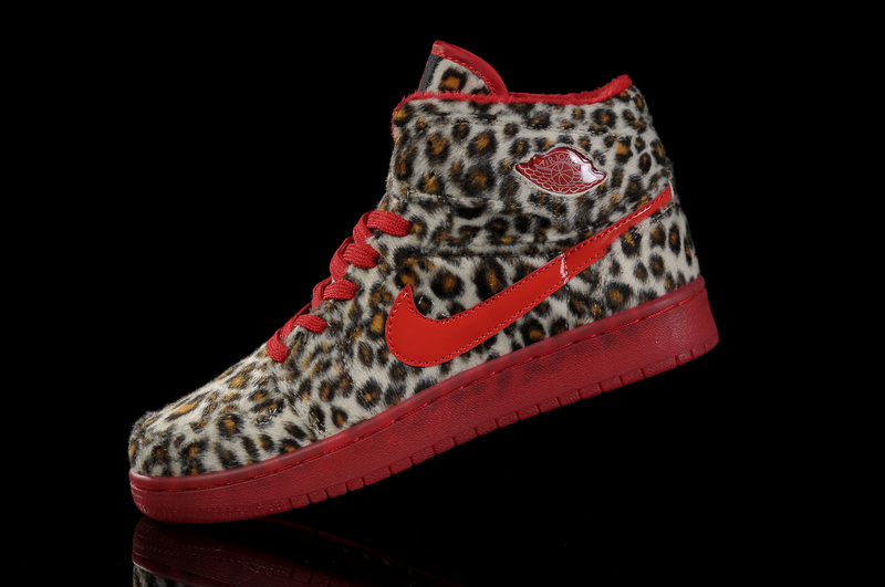 Cheap 2013 Air Jordan 1 Leopard Red For Women