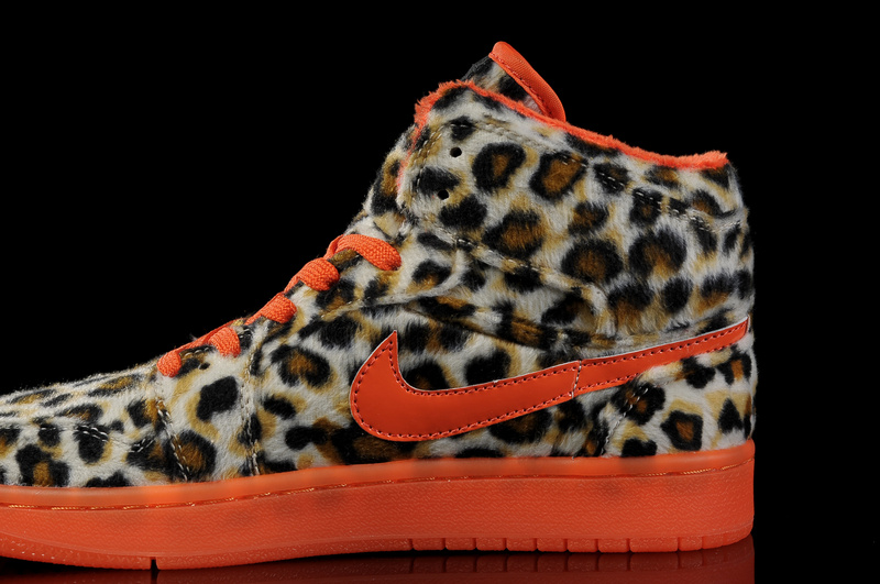 Cheap 2013 Air Jordan 1 Leopard White Orange For Women