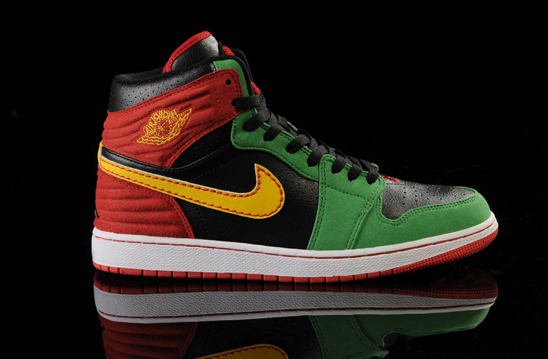 Air Jordan 1 Retro '93 Black Green Red Yellow Shoes