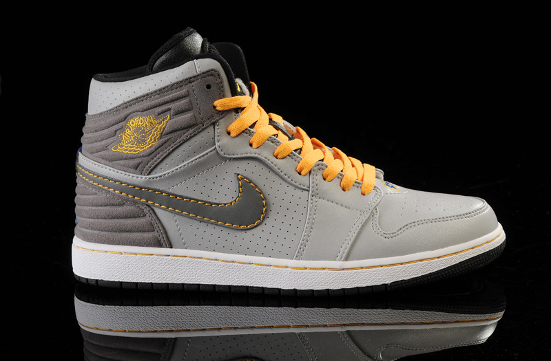 Air Jordan 1 Retro '93 Grey Yellow Shoes - Click Image to Close