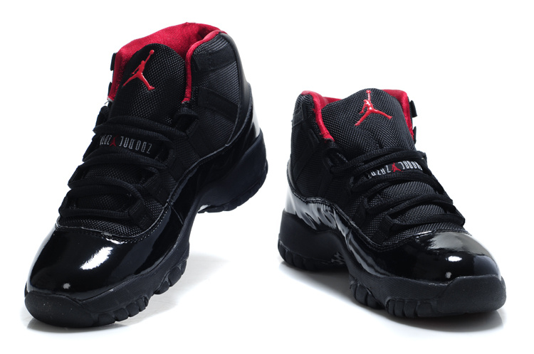 Authentic Jordan 11 Black Red For Women - Click Image to Close