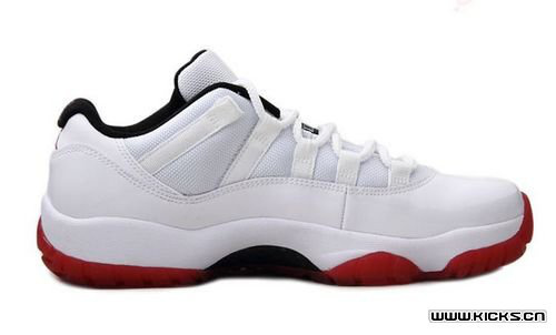 Air Jordan 11 Low White Red Shoes - Click Image to Close