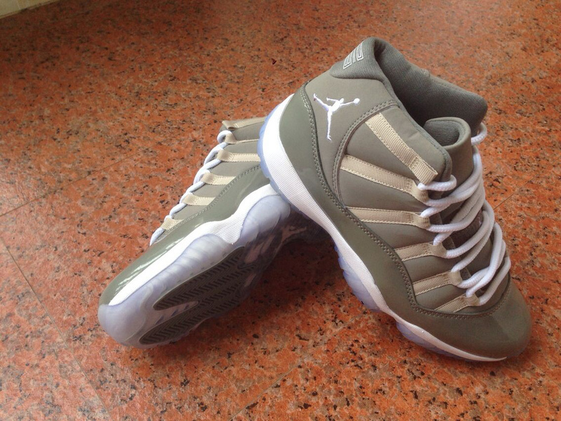 Air Jordan 11 Retro Grey White 2014 Shoes - Click Image to Close