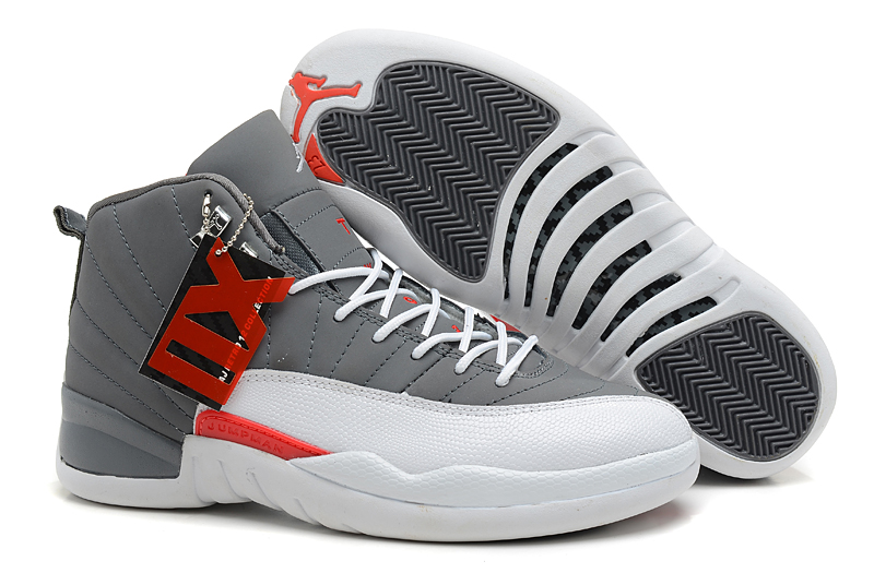 Air Jordan 12 Retro Cool Grey Total Orange White Cheap