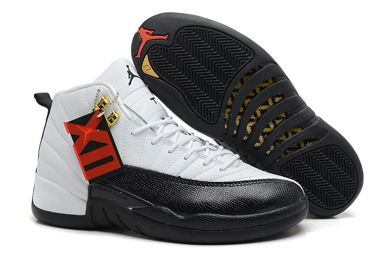 Air Jordan 12 Retro Taxi White Black Taxi Cheap - Click Image to Close