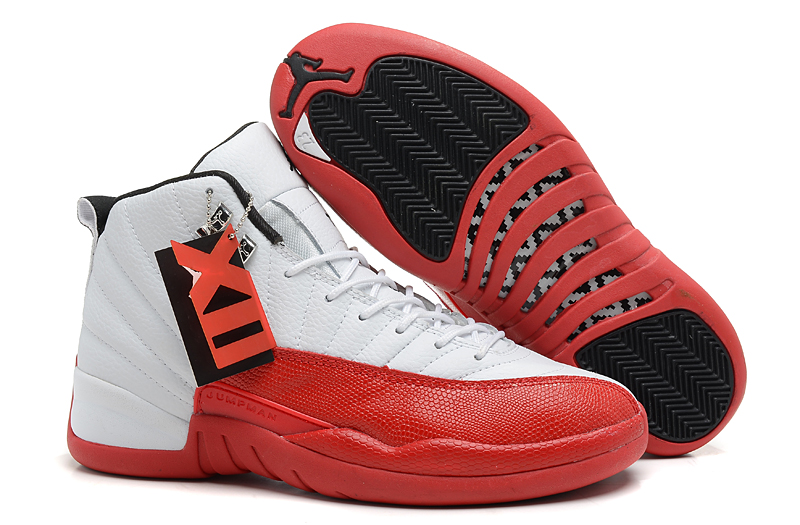 Air Jordan 12 Retro White Varsity Red Black Cheap