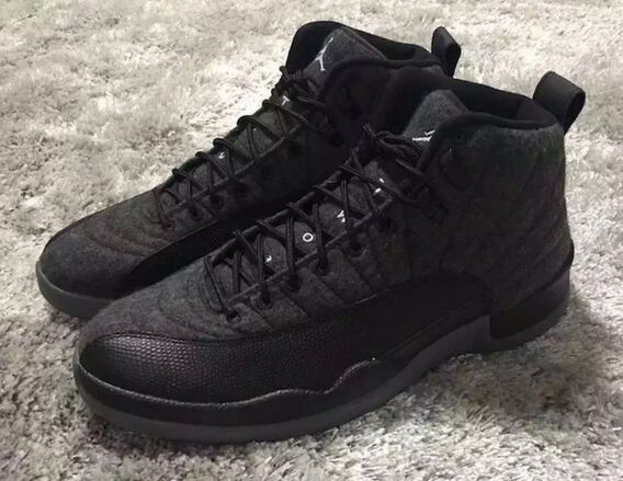 Air Jordan 12 Retro Wool Dark Grey Metallic Silver Black