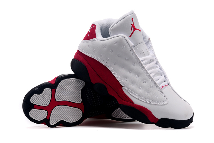 2015 Air Jordan 13 Low 30th White Red Black Shoes - Click Image to Close