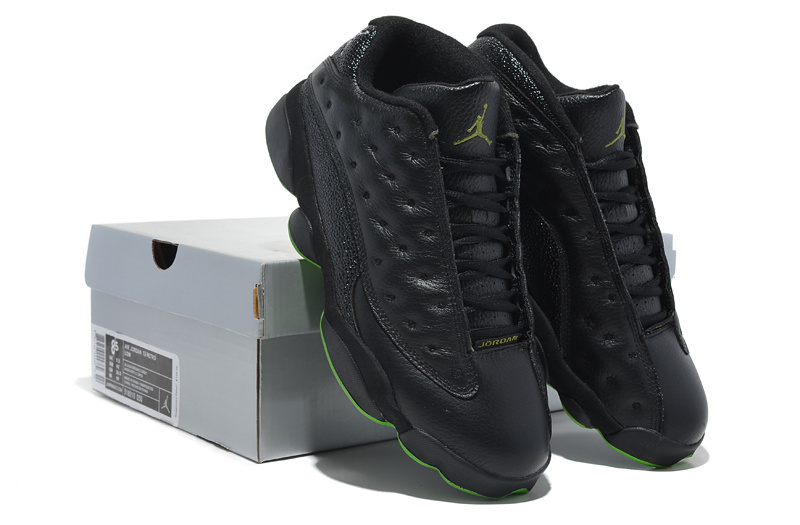 Air Jordan 13 Low Black Green Shoes - Click Image to Close