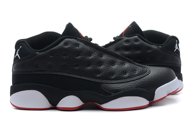 Air Jordan 13 Low Black White Red Shoes