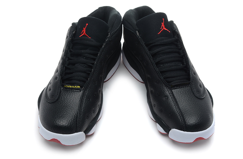 Air Jordan 13 Low Black White Red Shoes - Click Image to Close