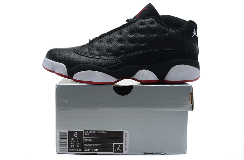 Air Jordan 13 Low Black White Red Shoes