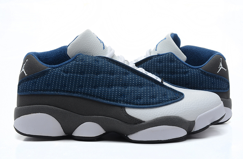 Air Jordan 13 Low Blue White Grey Shoes