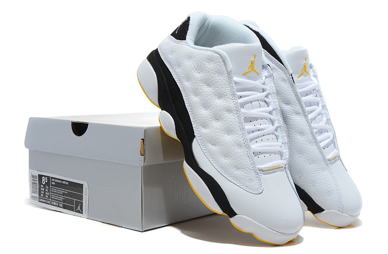 Air Jordan 13 Low White Black Yellow Shoes