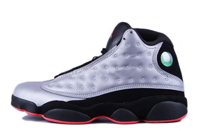 Air Jordan 13 Retro 3M Reflective Silver Infrared 23 Black Cheap - Click Image to Close