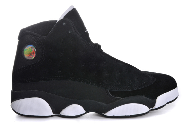 Air Jordan 13 Suede Black White Shoes - Click Image to Close