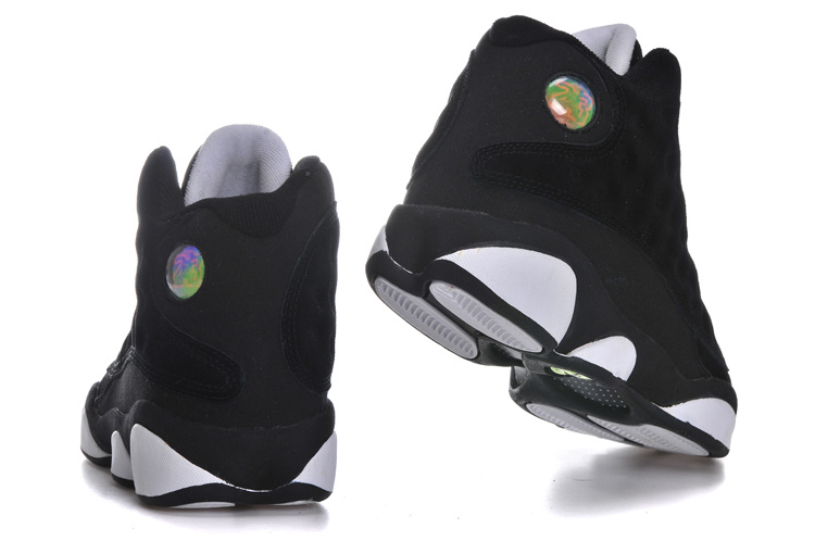 Air Jordan 13 Suede Black White Shoes - Click Image to Close