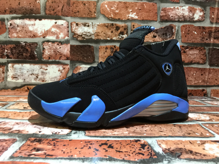 2015 Air Jordan 14 OG North Carolina Black Blue Shoes - Click Image to Close