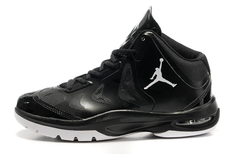 2012 Olympic Jordan Shoes Black White Logo - Click Image to Close