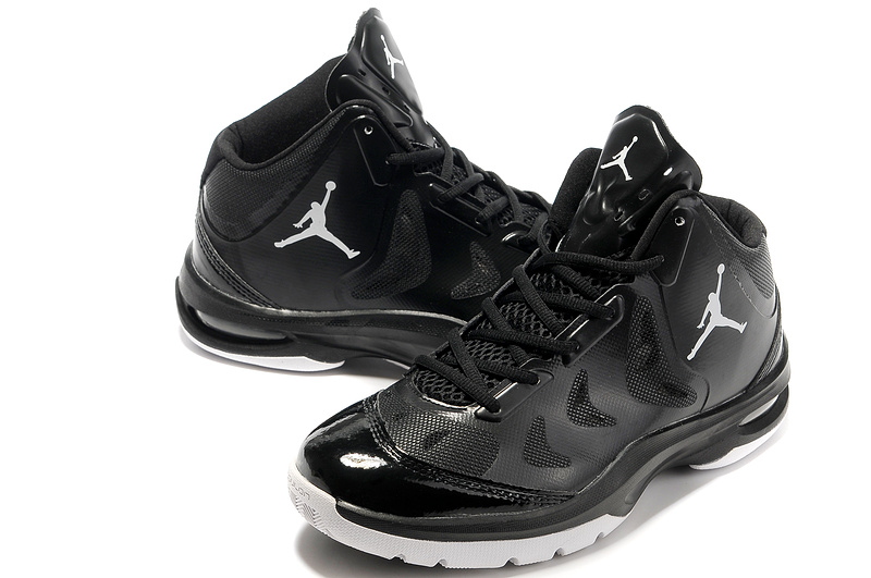 2012 Olympic Jordan Shoes Black White - Click Image to Close