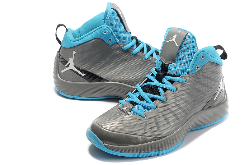 2012 Olympic Jordan Shoes Grey Dark Blue - Click Image to Close