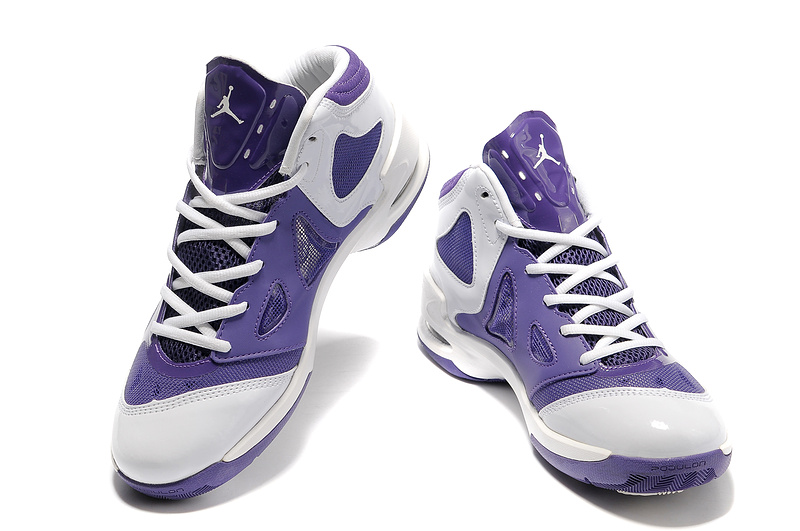 2012 Olympic Jordan Shoes Purple White - Click Image to Close