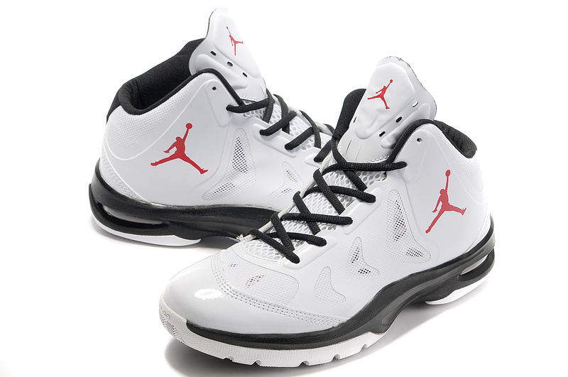 2012 Olympic Jordan Shoes White Black Red - Click Image to Close