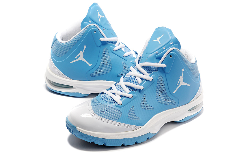 2012 Olympic Jordan Shoes White Blue - Click Image to Close