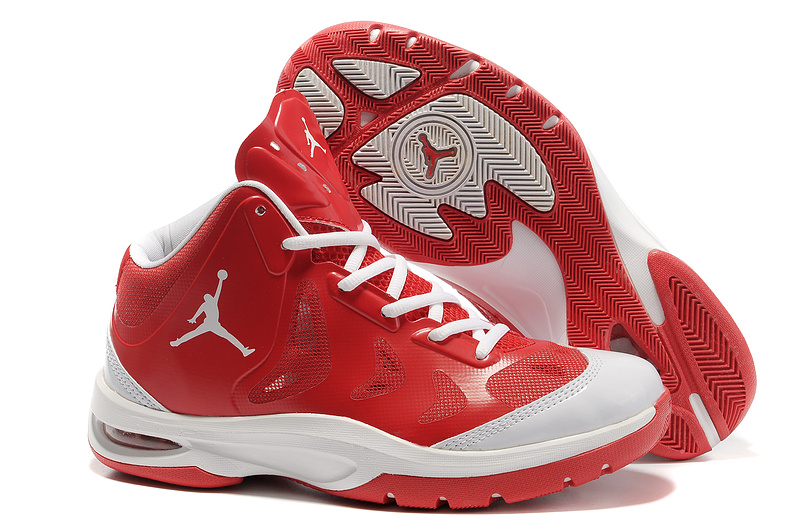 2012 Olympic Jordan Shoes White Red - Click Image to Close