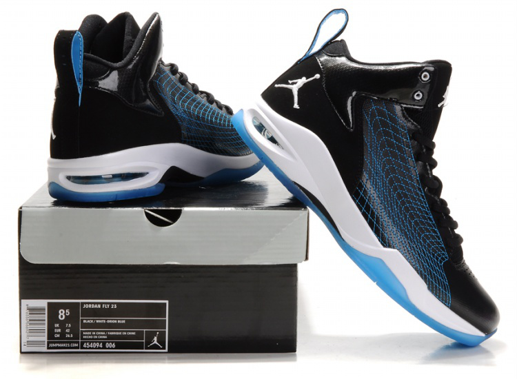 Handsome Jordan 23 Fly Spiderman Black Blue White - Click Image to Close