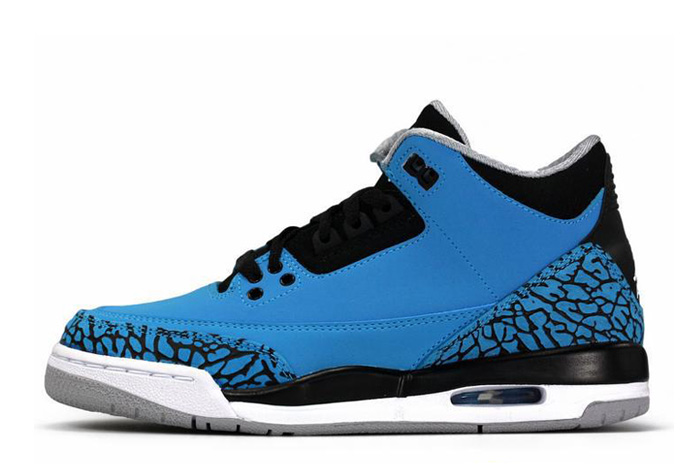 Air Jordan 3 Retro Dark Powder Blue White Black Wolf Grey