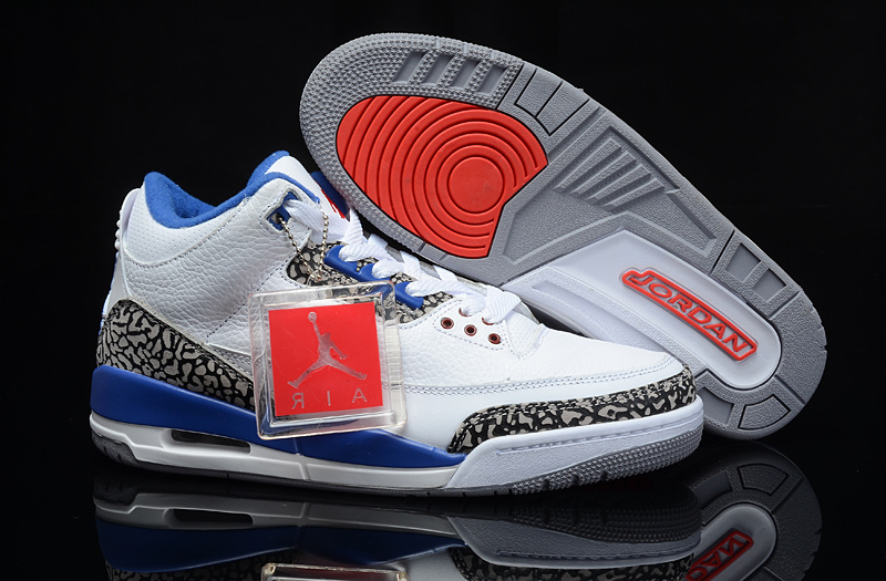 Air Jordan 3 Retro White True Blue Cheap