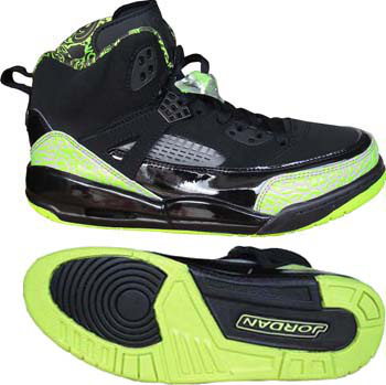 Real Air Jordan Shoes 3.5 Black Green - Click Image to Close