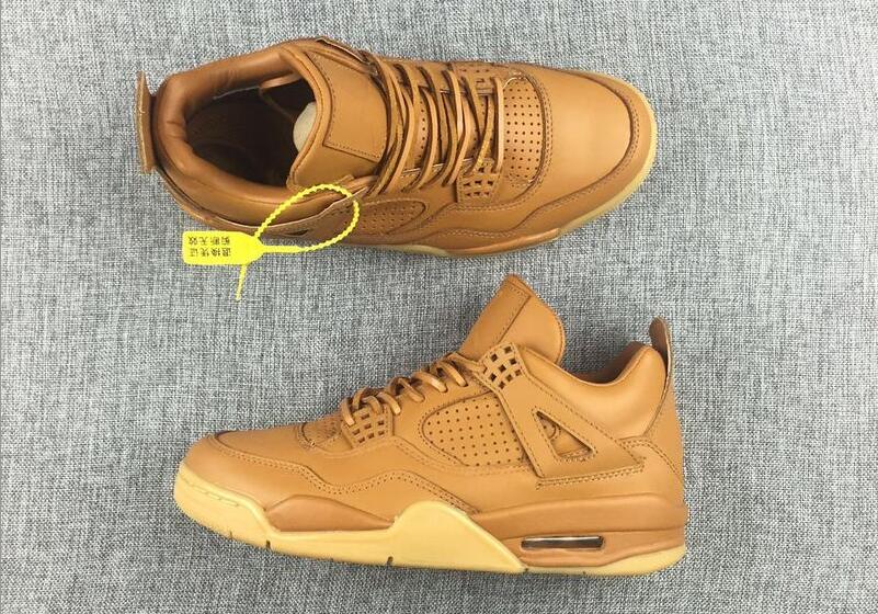 Air Jordan 4 Premium Ginger Wheat Gum Yellow - Click Image to Close