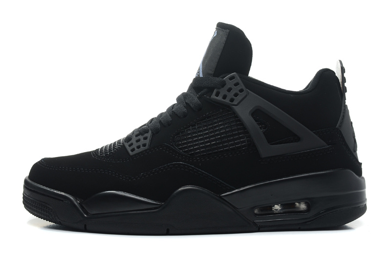 Air Jordan 4 Retro Black Cat Black Black Light Graphite - Click Image to Close