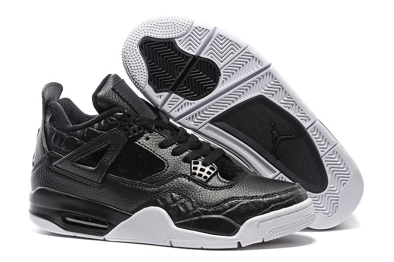 Air Jordan 4 Retro Premium Black Black Sail