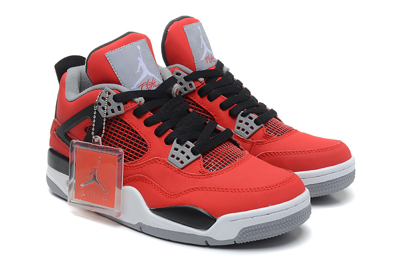 Air Jordan 4 Retro Toro Bravo Fire Red White Black Cement Grey