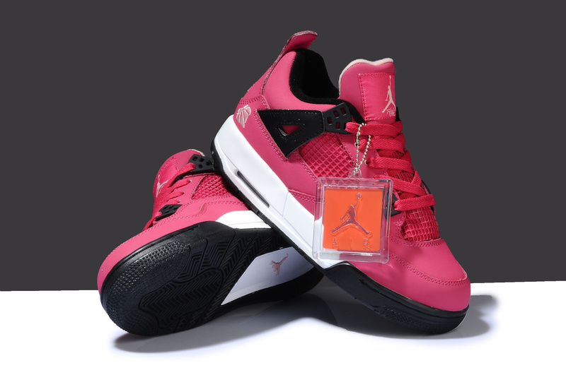 New Jordan 4 Thor Pink White Black Shoes